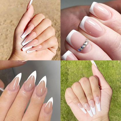 1422 Pcs French Tip Nail Guides, Self-Adhesive French Moon Shaped V-Shaped Manicure Strip Stickers for Edge Auxiliary Black DIY Decoration Stencil Tools(11 Designs, 36 Sheets)