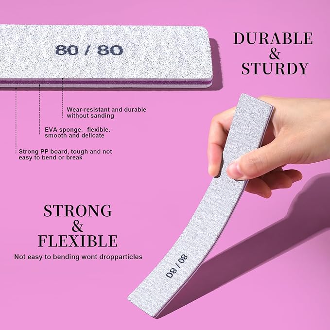 Fandamei nail file, 24pcs 80/80