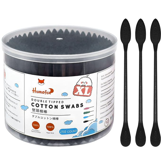 Xl thick black cotton swabs