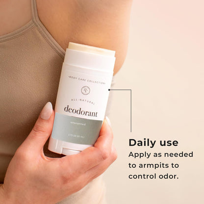 Rowe Casa Organics Unscented Natural Deodorant for Men and Women, Fragrance-Free and Paraben-Free Deodorant Stick with Therapeutic-Grade Essential Oils, 2 oz