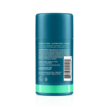 Oars + Alps Aluminum Free Deodorant for Men and Women, Dermatologist Tested and Made with Clean Ingredients, Vegan, Eucalyptus Spearmint, 1 Pack, 2.6 Oz