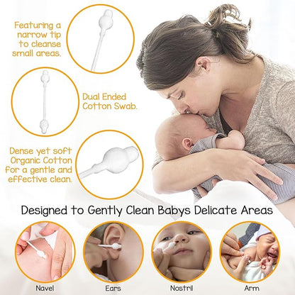 Baby cotton swabs with large