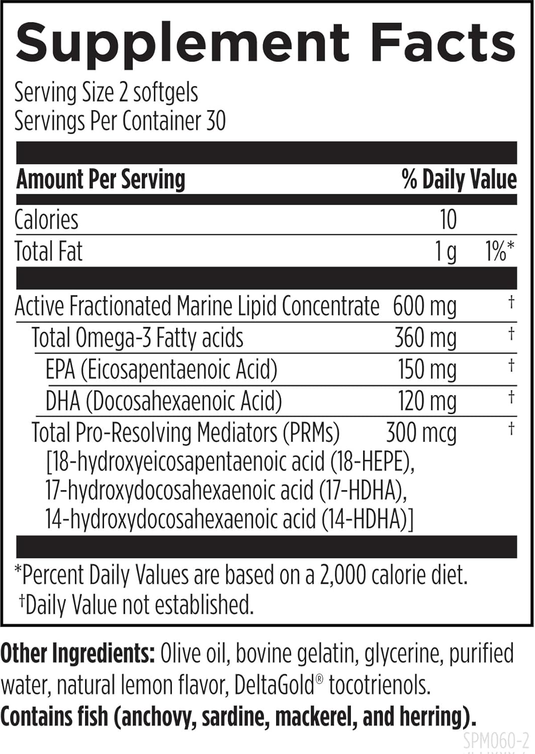 Designs for Health SPM Supreme - 3 Specialized Pro-Resolving Mediators from Fish Oil - Omega 3 Fatty Acids Supplement, SPM Fish Oil (60 Softgels)