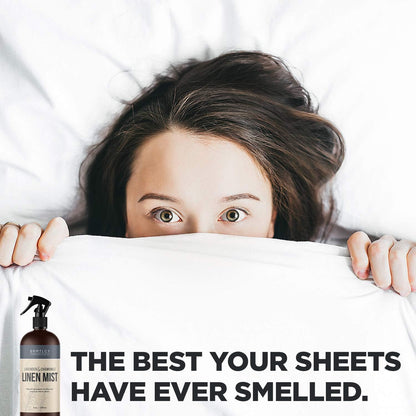 DRMTLGY Natural Lavender Linen Mist and Room Spray. Pure Lavender Essential Oil and Chamomile Pillow Spray, and Fabric Aromatherapy Spray, 8 oz