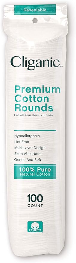Cliganic premium cotton rounds for
