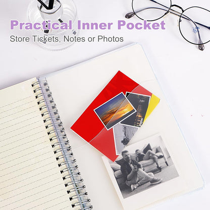 SIIXU Artistic Flower Dream Journal - Thick Hardcover Spiral Notebook with 160 Unique Pages, A5 Lined Notebooks for Poetry Drafting, Memo Keeping & Creative Junk Journaling, Pink