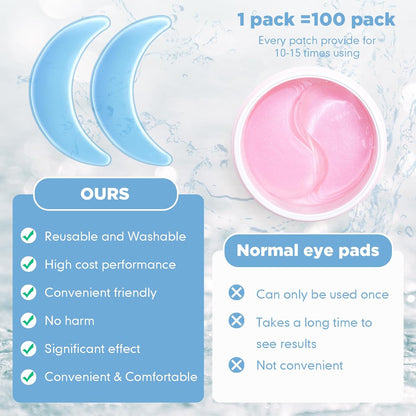 Syhood 12 Pieces Silicone Eye Wrinkle Pads Anti Aging Silicone Pads Reusable Reduce Skin Wrinkles Under Eye Patches Cleavage Pads for Mouth and Eyes(Blue)