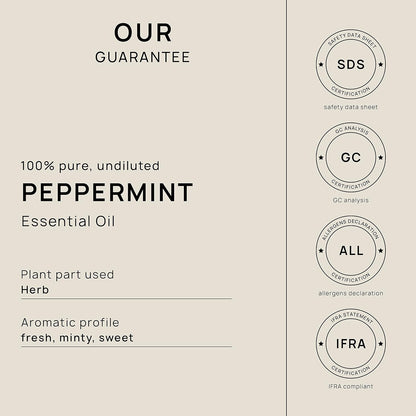 VINEVIDA Peppermint Essential Oil 10 mL - Undiluted Peppermint Oil 10 mL - Peppermint Candle Oil Scent - DIY Candle Scents for Candlemaking - 10 mL Essential Oil for Soap Making Safe for Skin