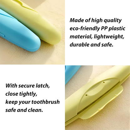4 Pack Travel Toothbrush Case, Portable Toothbrush Travel Case with Large Toiletry Bag for Business Trip, Camping, Home