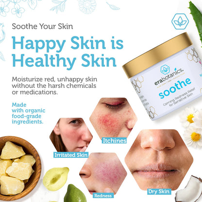 Era Organics Cream Redness Relief Moisturizer- Soothing Redness Relief for Face with Manuka Honey, MSM, Chamomile - Calming Moisturizer Made in USA