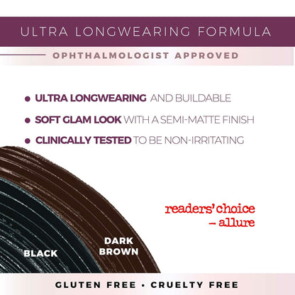 Blinc Amplified Tubing Mascara, Ultra-Longwearing Washable Mascara, Soft-Glam Volumizing, Lengthening and Defining Mascara, Gluten-Free and Cruelty-Free, 9mL / 0.30 Fl. OZ