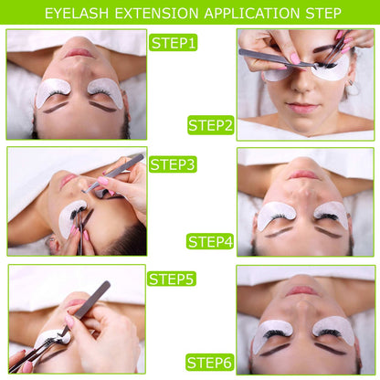 110 Pairs Eyelash Extension Gel Patches Kit, Lash Extension Lint Free Under Hydrogel Eye Mask Pads Beauty Tool with Transparent Cosmetic Bag