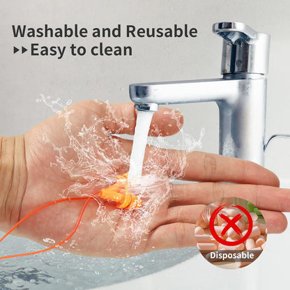 Ear Plugs for Swimming, Soft Ear Plugs for Sleeping Noise Cancelling, Reusable Ear Plugs for Noise Reduction, Ear Protection, Silicone Earplugs for Swimming, Sleeping, Snoring, Work, Concerts, 6 Pairs