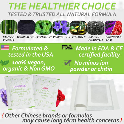 Dr. Entre's Foot Pads: Premium Foot Pads to Feel Better, Sleep Better & Relieve Stress | Effective Organic Lavender & Rose Foot Patches | 90 Pack