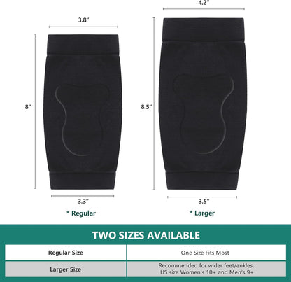 Welnove Achilles Tendonitis Heel Protector Socks - (FSA & HSA) Achilles Tendon Support Compression Socks - Gel Padded Sleeve for Cushion & Protection of Bursitis, Tenderness, Dry Cracked, Regular