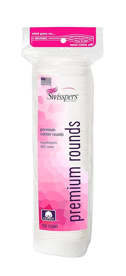 Swisspers premium cotton rounds ??100