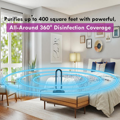 Tower - UV Light Sanitizer & Ultraviolet Lamp with Remote Control (UV-C Cleaner for Home, Room, Office | 38W UVC Disinfection Bulb | Kill Germs, Bacteria, Virus, Dust | USA)
