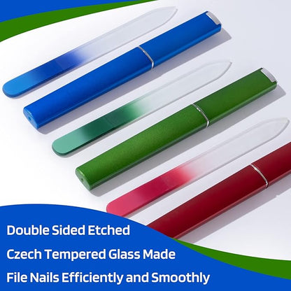 Crystal glass nail file with