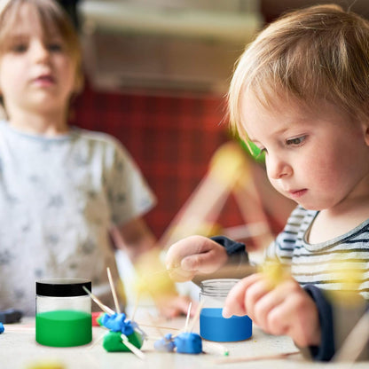 Patelai 4 Pieces Round Wide-mouth Leak Proof Plastic Container Jars with Lids for Travel Storage Makeup Beauty Products Face Creams Oils Salves Ointments DIY Making(8 Ounce,Black)