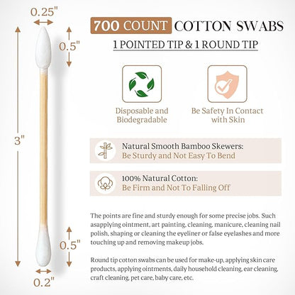 700 count cotton swabs with