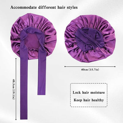 3pcs satin bonnet for sleeping