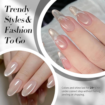 Born Pretty Magnetic Gel Nail Polish Flowing Light White Cat Magnetic Eye Gel Nail Polish White Auroras Cat Magnetic Eye Gel Polish Nail Art Vanish 15ML