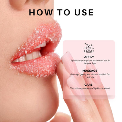 Lip Mask & Scrub Set(Strawberry + Honey + VC), Overnight Moisturizer for Cracked & Dry Lips Care, Hydrating Plumper Kit, Sugar Exfoliator Gift for Women