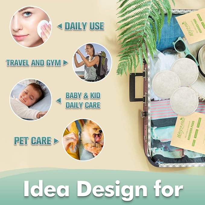 Wegreeco cotton rounds reusable -