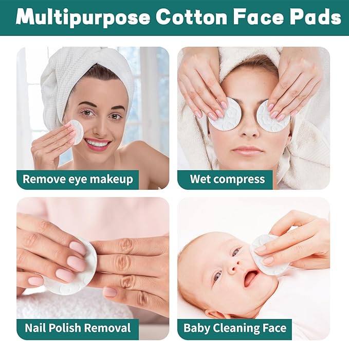 Premium cotton rounds for face,