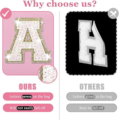 Personalized initial letter makeup bag,