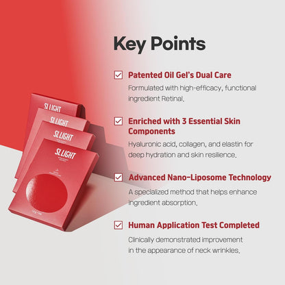 Retinal Neck Patches (1 Box, 5ea) | Neck Care Mask for Smoothing & Hydrating | With Retinal, Collagen, Elastin & Hyaluronic Acid | Korean Skincare