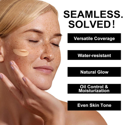 CC Cream, CC Cream Self Adjusting for Mature Skin, Color Corrector & Lightweight, Satin Skin, Suitable for All Skin Types, 1 Fl Oz (Natural)