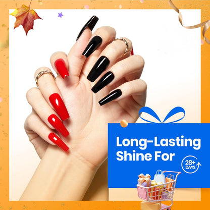 beetles Gel Polish 2Pcs 15ml No Wipe Top Coat Gel Nail Polish High Gloss Shiny Long-Lasting Clear Gel Top Coat, Soak Off Nail Lamp, Home DIY Professional Manicure and Nail Salon