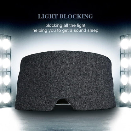 FRESHME Cotton Eye Mask for Sleeping in Gift Box - Soft and Adjustable Extensions Sleep Mask with Earplugs and Pouch for Women and Men, Blackout Cover for Night Travel Relaxation