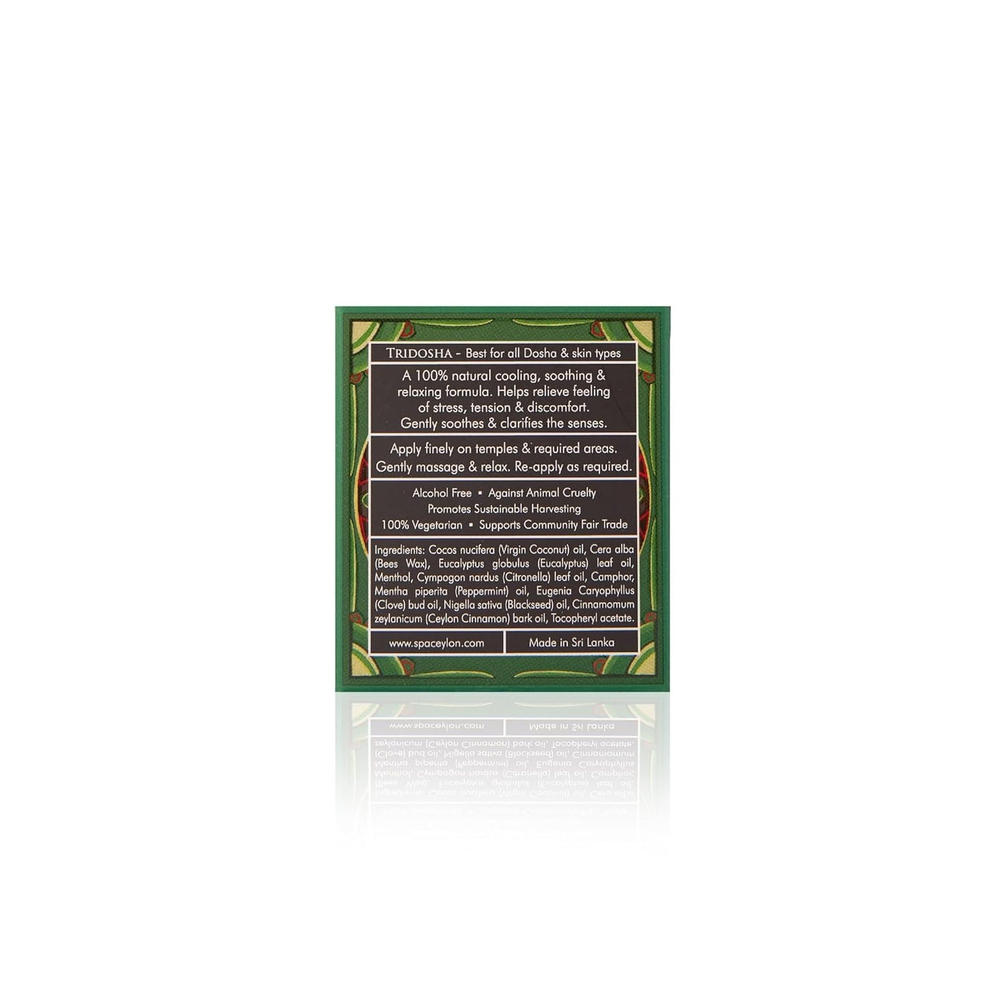 SPA CEYLON PEACE Soothing Balm | Instant Cooling Relief | Natural & Silicone-Free | Paraben-Free | Suitable for all skin types