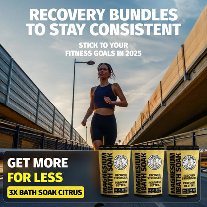 Coach Soak Recovery Bath Soak - Alternative to Epsom Salt Bath Soak - Fast-Absorbing Pure Magnesium Flakes with 21 Minerals, Bath Salts & Essential Oils - 9 lb (Pack of 3)