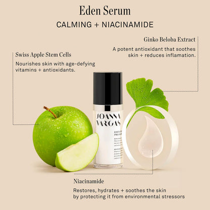 Joanna Vargas Eden Rejuvenating Pro Face Serum for Women - Hyaluronic Acid and Niacinamide Serum for Glowing Skin - Hydrate face with Anti Aging & Anti Oxidant Botanicals, 30 ml