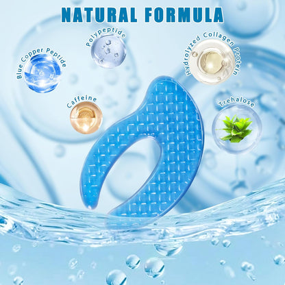 Under Eye Patchs - Blue Copper Peptide Under Eye Patches for Puffy Eyes and Dark Circles, Reduce Under Eye Bags and Smooth Wrinkles-5 Pairs