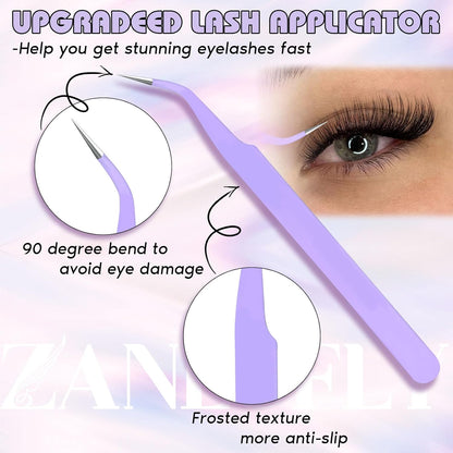 Self Adhesive Cluster Lashes Natural No Glue Eyelash Clusters Self Adhesive Individual Lashes with Clear Strips 10-16MM Wispy DIY Eyelash Extensions by ZANLUFLY