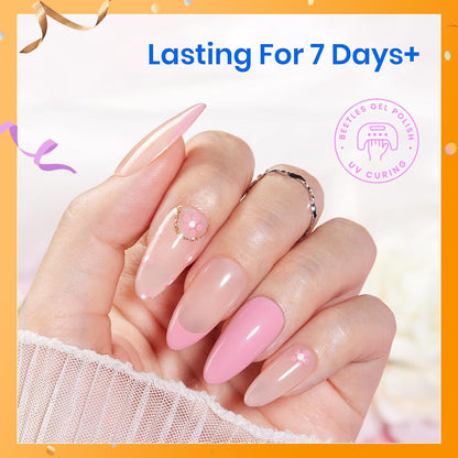 Beetles Peel Off Gel Base Coat for Gel Nail Polish: 15ml Peel Off Base Coat, Soak Off-Free Easy Removal without Damage, Long Lasting for Beginners DIY Manicure Weak Thin Nails