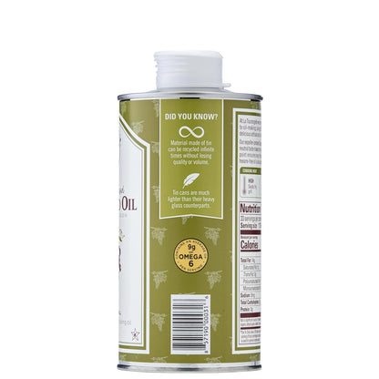 La Tourangelle, Expeller-Pressed Grapeseed Oil, High Heat Neutral Cooking Oil, Cast Iron Seasoning, Also Great for Skin, Hair, and DIY Beauty Recipes, 16.9 fl oz