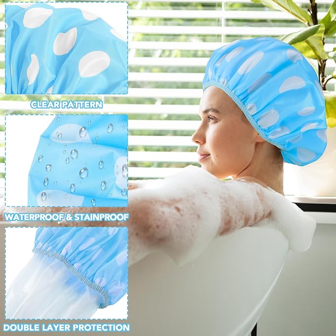 2 sets large shower caps