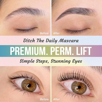 PERMANIA Lash Lift Kit, Tube Design Easy to Apply Brow Lamination Kit, for Natural Results Instant Lifting & Curling with Detailed Instruction (with Liquid Glue)