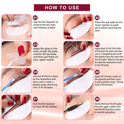Lash Lift Kit Eyelash Perm Kit Professional Eyelash Lift Kit, YIMEIR Lash Perm Kit Lash Lamination Kit Lash Lifting Tools Suitable for Salon and Home Use