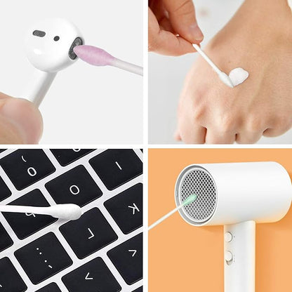 Black cotton swabs precision pointed