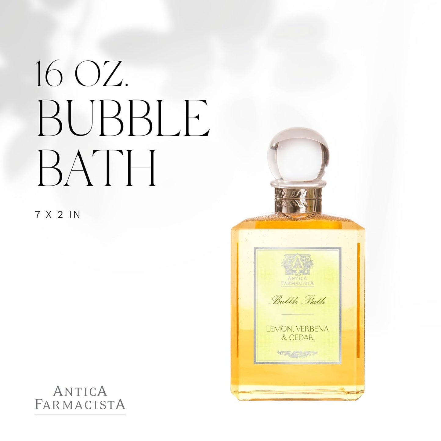 Antica Farmacista Lemon Verbena & Cedar Bubble Bath, 16 Fl Oz