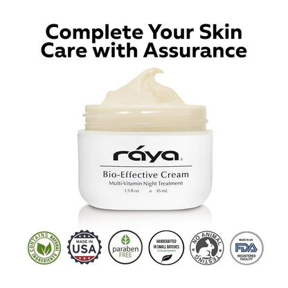 Raya SPA Bio-Effective Night Cream | Deep Recovery Anti-Aging Facial Moisturizer | Firming & Wrinkle Repair | Overnight Face Care for Tone Reviving & Beauty Sleep | Non-Oily Renewing Cream