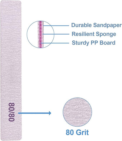 80/80 grit nail files, emery