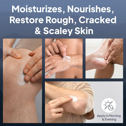 Pumice Valley Foot Cream for Dry Cracked Feet and Heels - Natural Moisturizer, Corn, Calluses Treatment - Skin, Body Lotion, Dead Sea Salts, Shilajit, Mountain Herbs 1.7 Oz