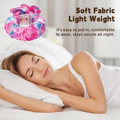 Heatless Hair Curler, Hair Curlers Overnight to Sleep In, Heatless Curling Scrunchie for Women Soft Silk Lazy Rollers Headband for Long Hair Overnight (Black, 1PCS)